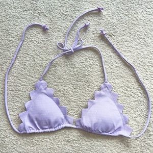 NWOT Marysia Swim Zig Zag String Bikini Top in Lavender